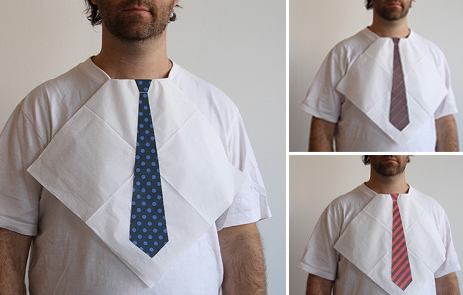 Découverte: cravate/serviette de table