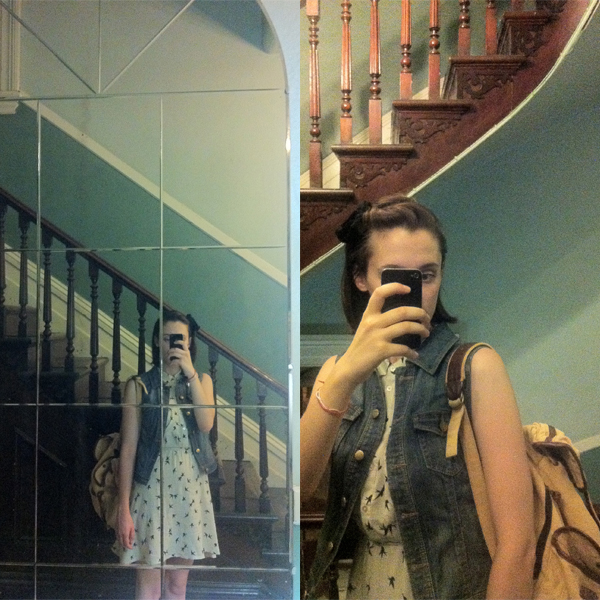 Un look de « il fait chaud, il risque de pleuvoir, mais je dois aller chercher des livres »