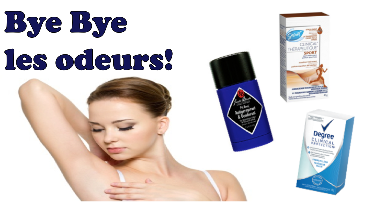 3 antisudorifiques/déodorants qui garderont les odeurs loin de vous!