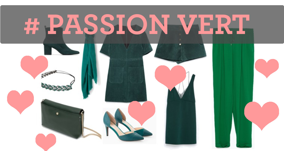 Des vêtements et accessoires verts : un peu, beaucoup, à la folie!