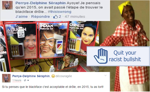 Se déguiser en noir, ce n’est pas drôle et ça ne le sera jamais!