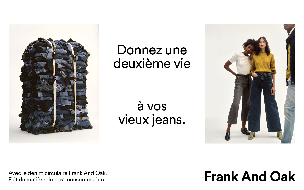 Frank And Oak dévoile son tout nouveau Denim circulaire et c&#039;est juste parfait