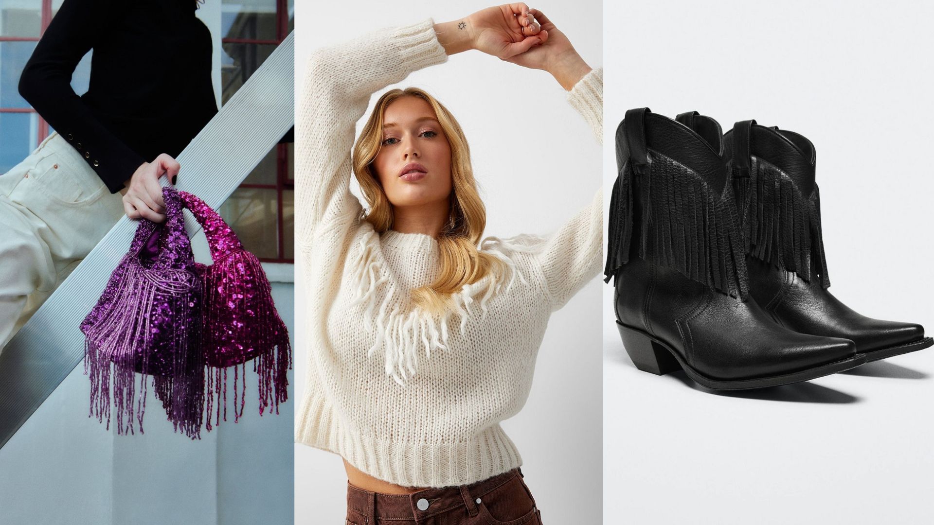Look chic ou cosy, les franges sont de tous les styles!