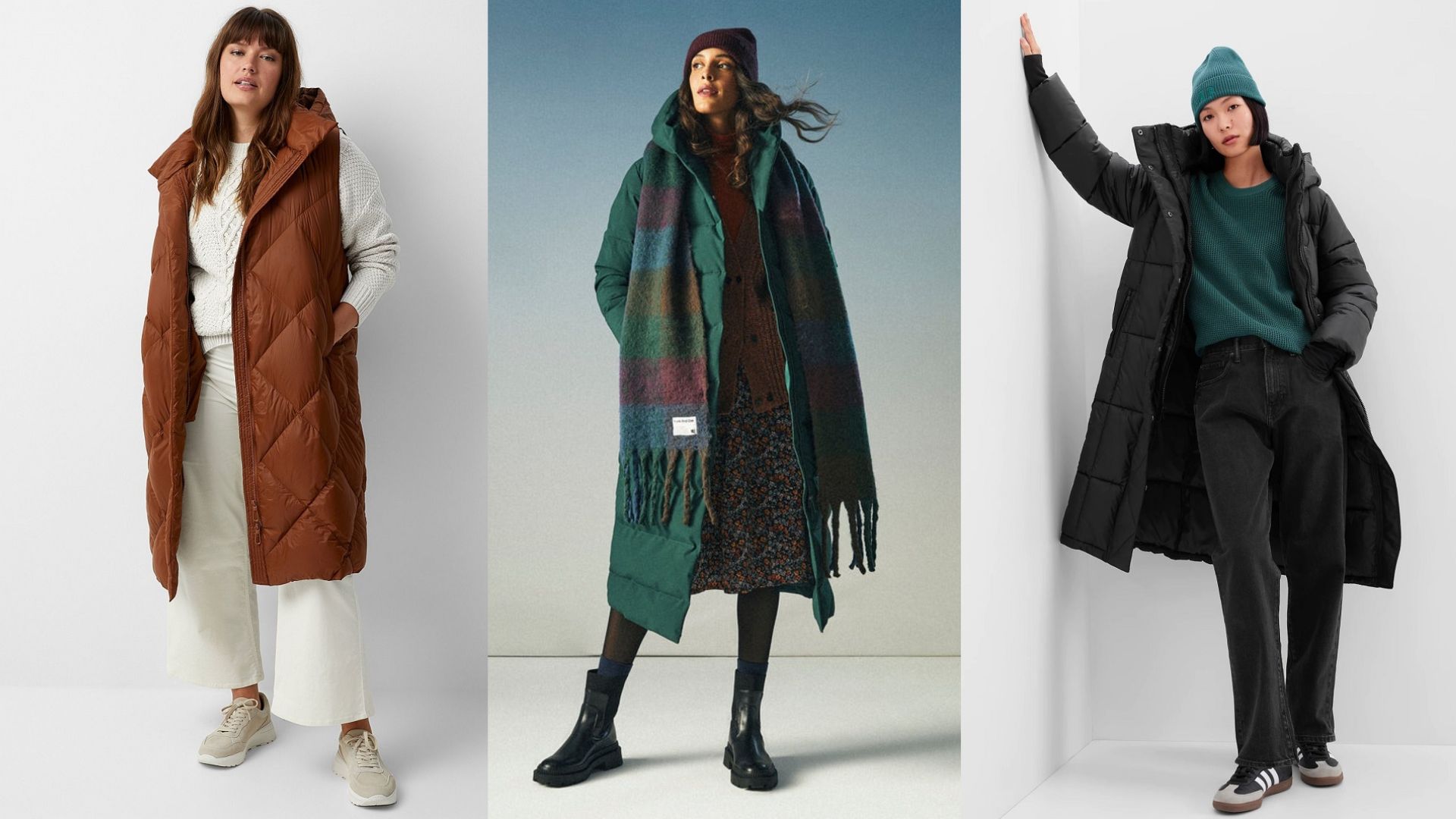 Au chaud avec les manteaux longs matelassés!